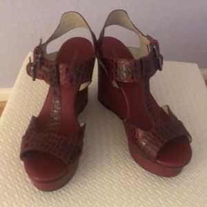 VIA SPIGA WEDGE SANDALS
